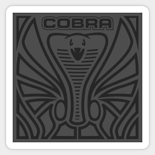 Cobra Hood Art (Ghost on Dark Gray) Sticker